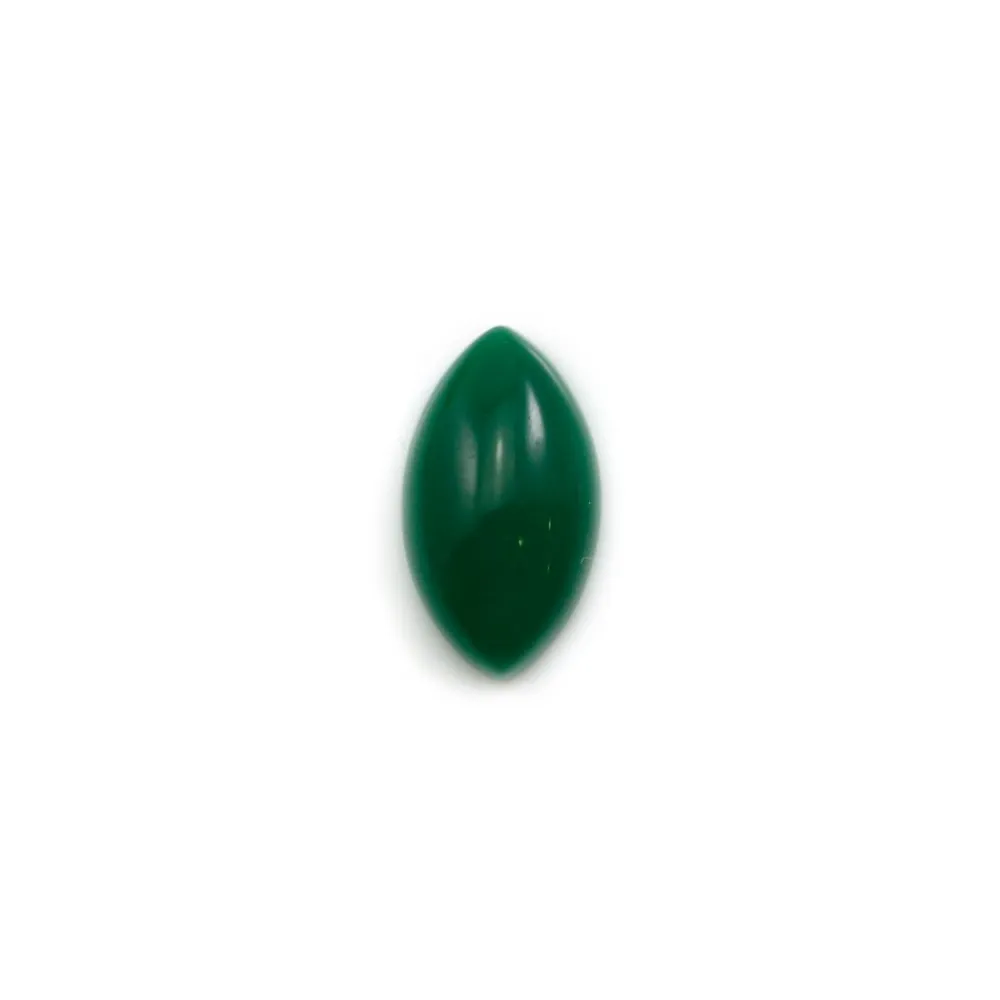 Cabochon d'aventurine verte, qualité A+, de forme ovale pointue, 8x14mm x 1pc