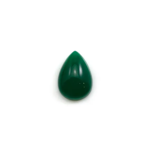 Cabochon d'aventurine verte, qualité A+, de forme ovale pointue, 9x12mm x 1pc