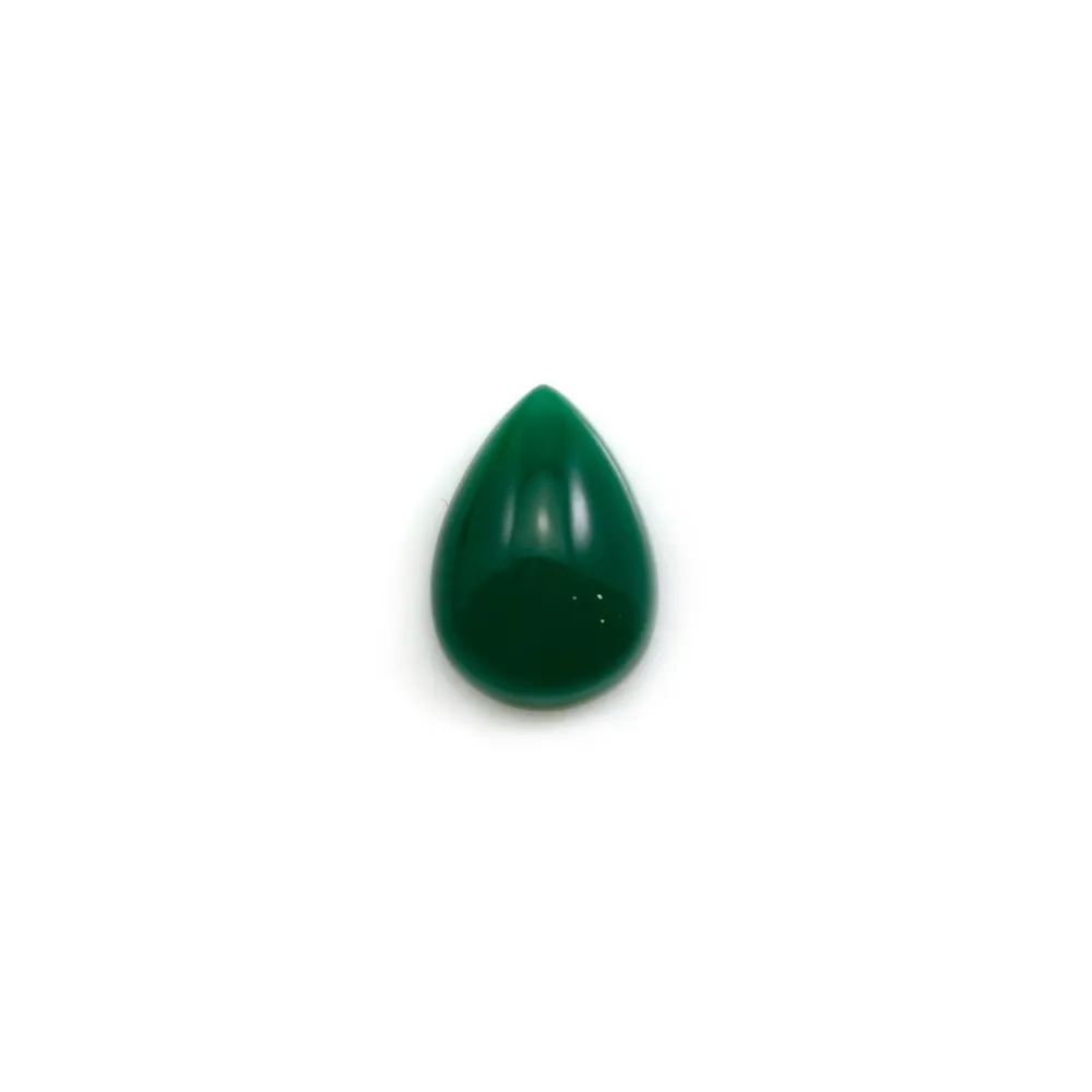Cabochon d'aventurine verte, qualité A+, de forme ovale pointue, 9x12mm x 1pc