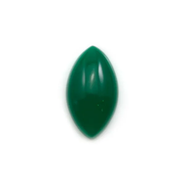Cabochon d'aventurine verte, qualité A+, de forme ovale pointue, 9x16mm x 1pc