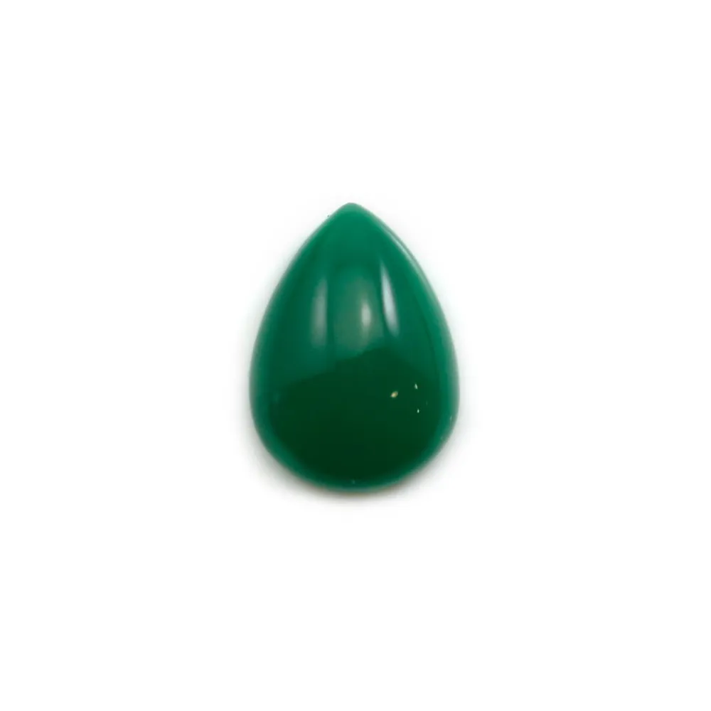 Cabochon d'aventurine verte, qualité A+, de forme goutte, 10x14mm x 1pc