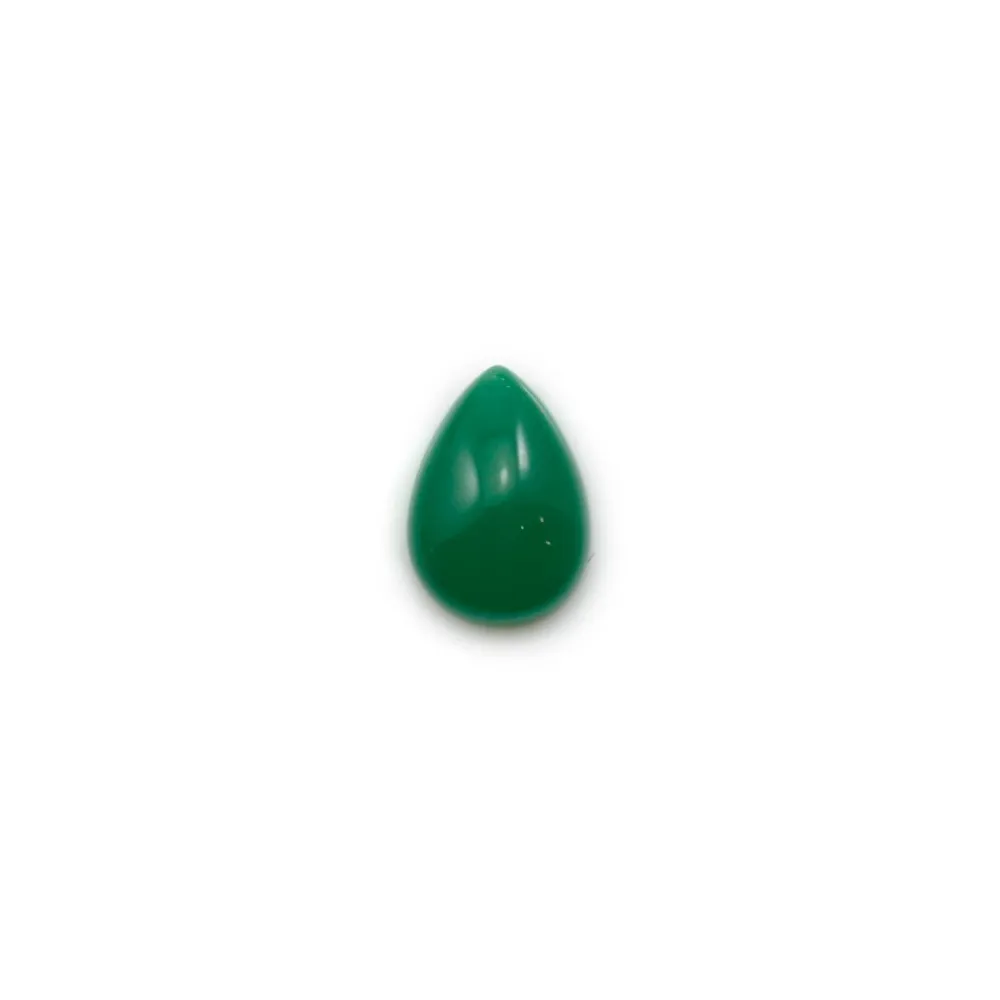 Cabochon d'aventurine verte, qualité A+, de forme goutte, 7x10mm x 1pc
