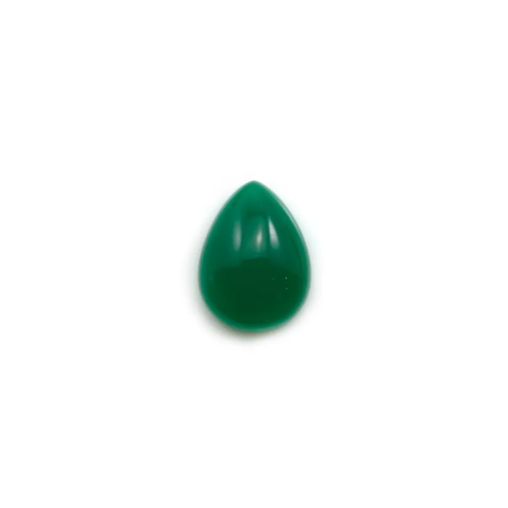 Cabochon d'aventurine verte, qualité A+, de forme goutte, 8x12mm x 1pc