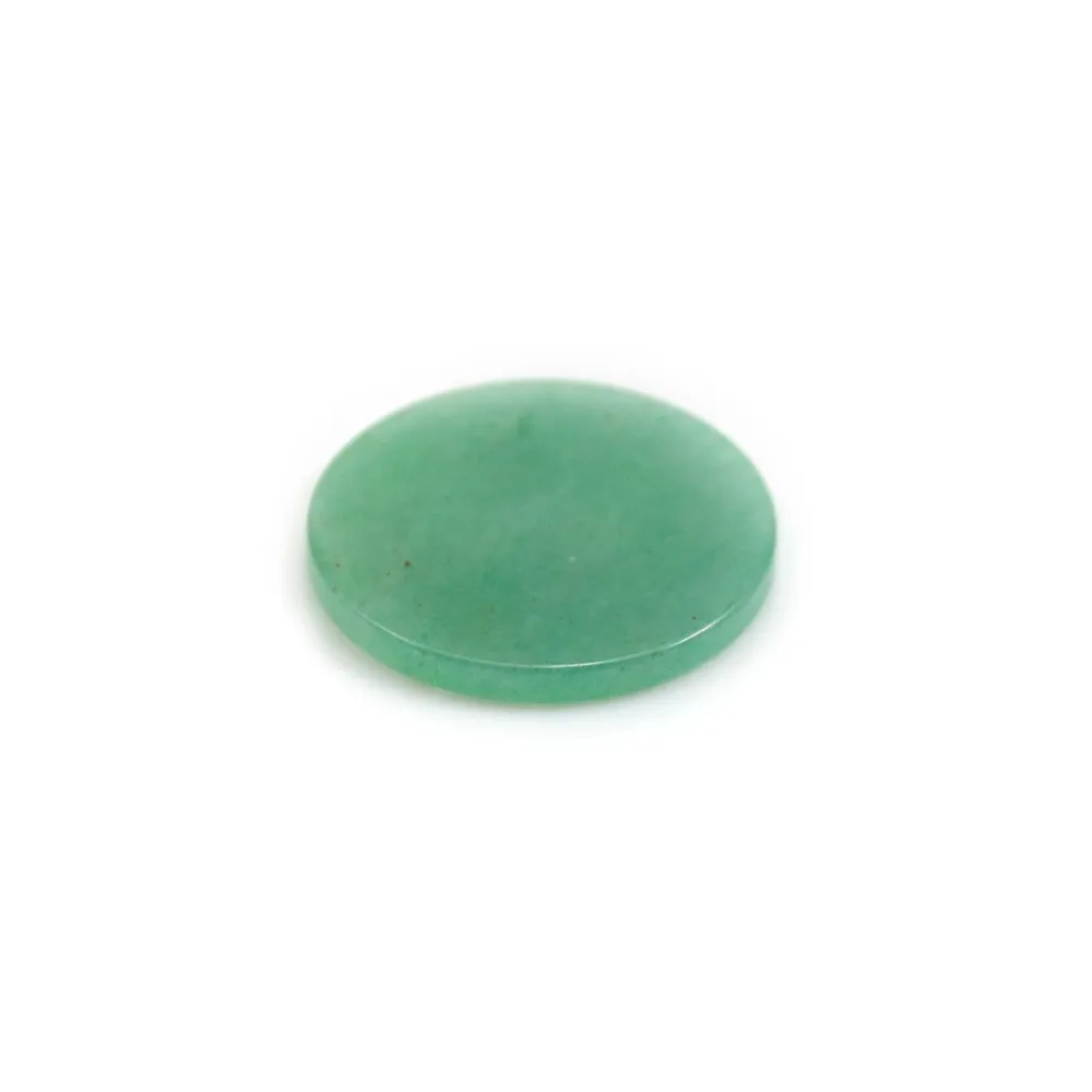 Cabochon aventurine, rond plat 25mm x 2pcs