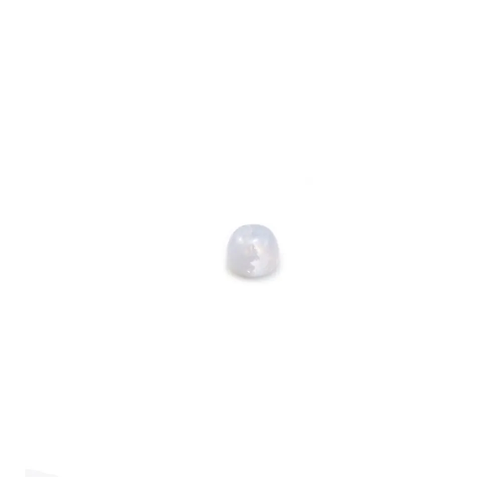 Cabochon de calcédoine bleu, de forme ronde, 3mm x 4pcs
