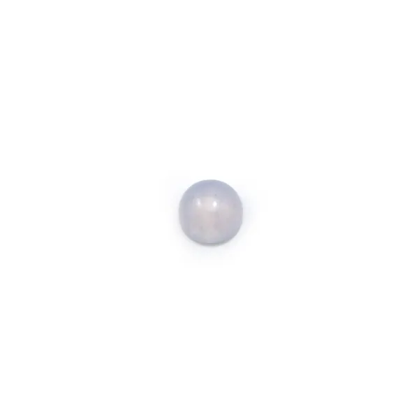 Cabochon de calcédoine bleu, de forme ronde, 4mm x 4pcs