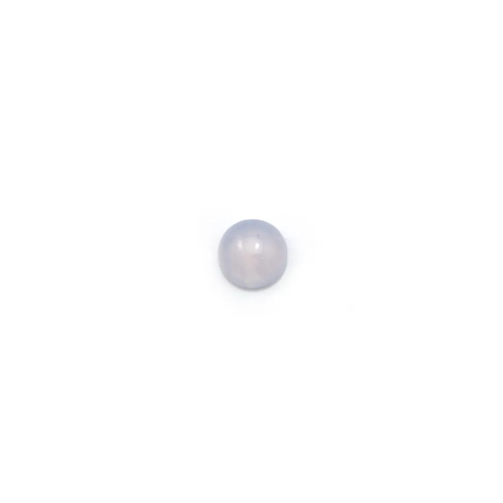 Cabochon de calcédoine bleu, de forme ronde, 4mm x 4pcs