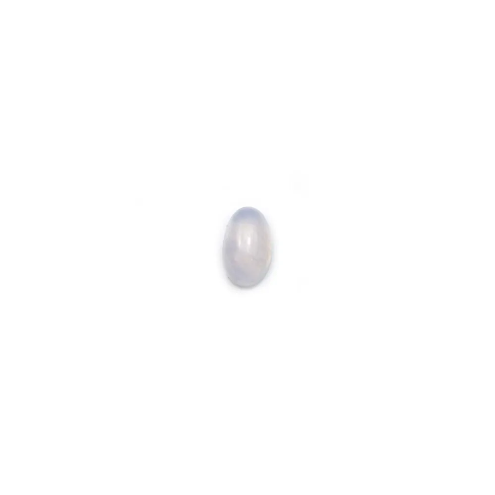Blue chalcedony cabochon, in oval shaped, 3 * 5mm x 4pcs