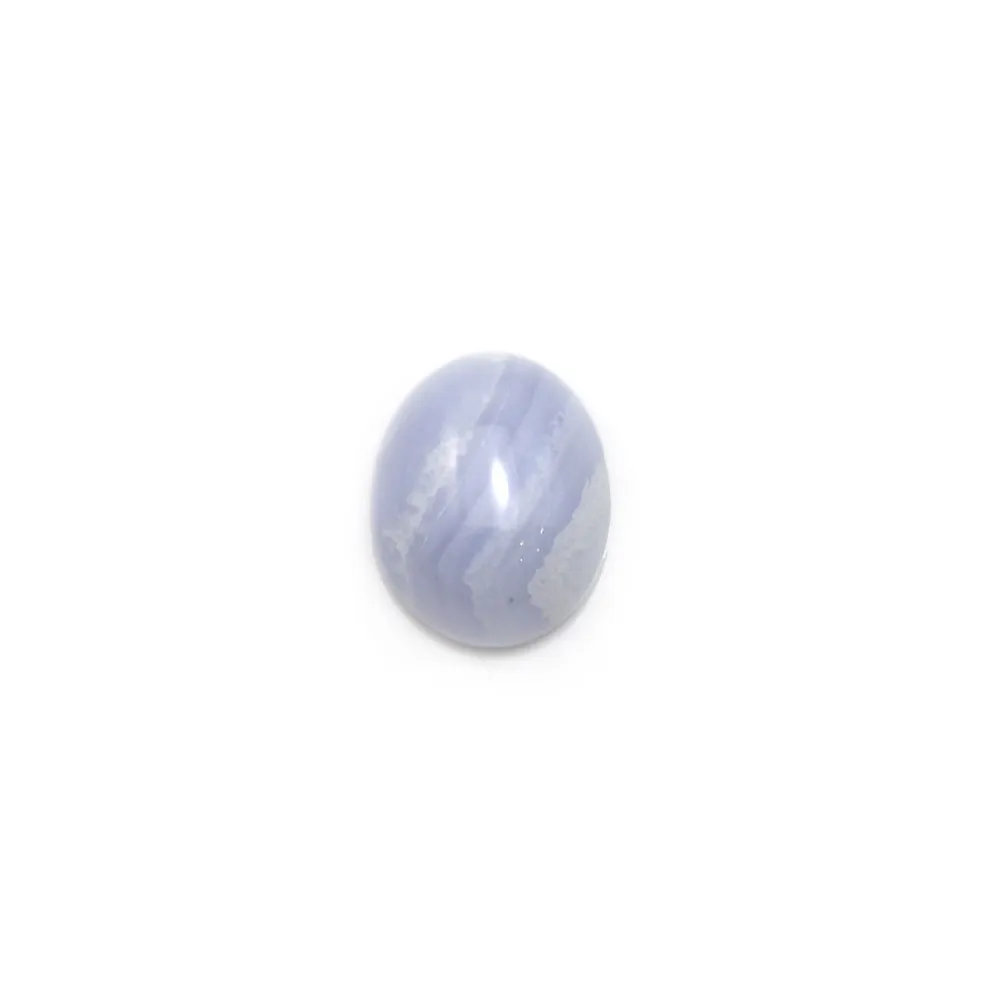 Cabochon de calcédoine bleu, de forme ovale, 8 * 10mm x 2pcs