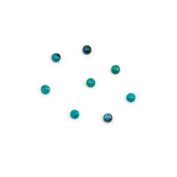 Cabochon chryscolle,en forme de rond 2mm x 2pcs