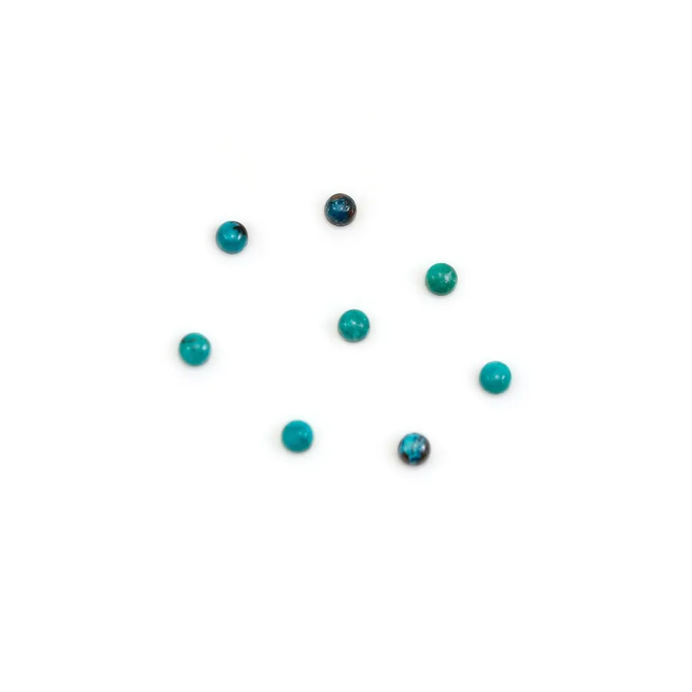 Cabochon chryscolle,en forme de rond 2mm x 2pcs