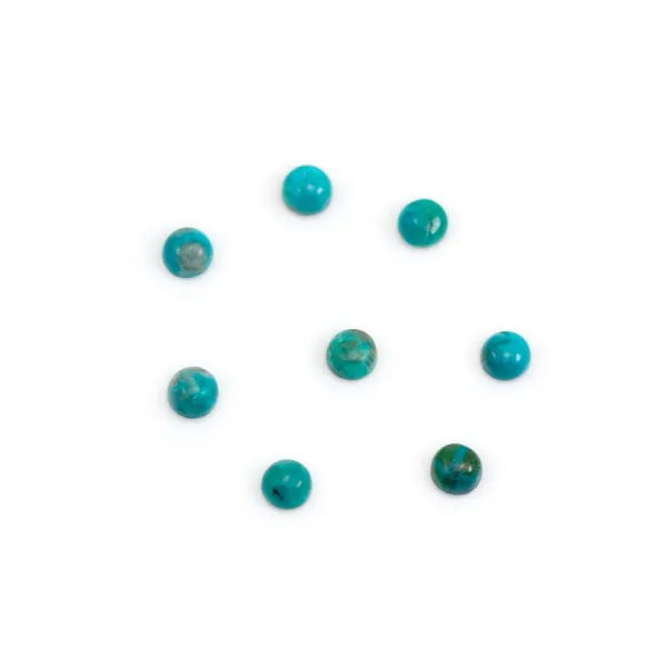 Cabochon chryscolle,en forme de rond 3mm x 2pcs