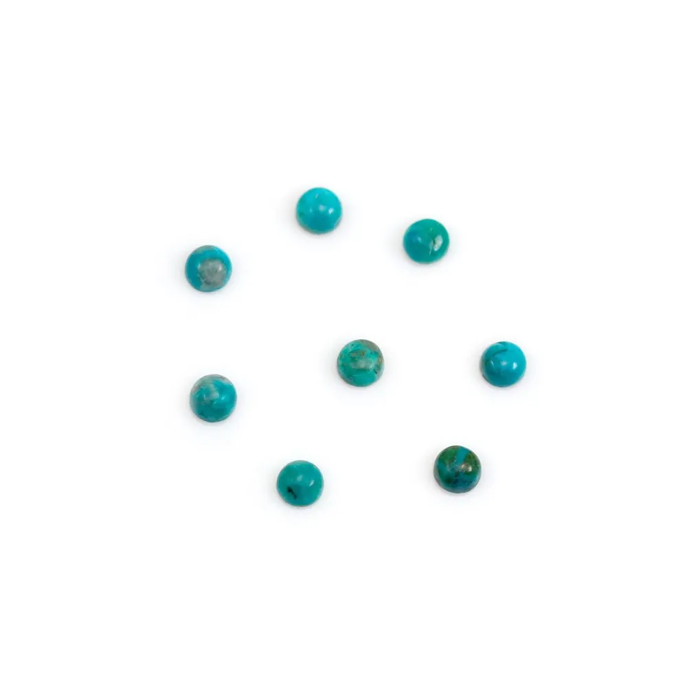 Cabochon chryscolle,en forme de rond 3mm x 2pcs