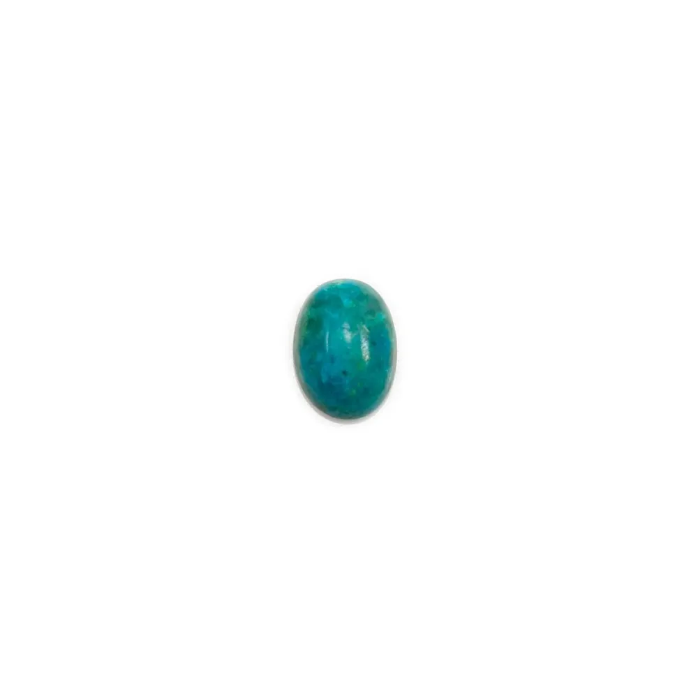Cabochon chrysocolle,en forme de ovale 5x7mm x 1pc
