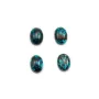 Cabochon chrysocolle,en forme de ovale 6x8mm x 1pc