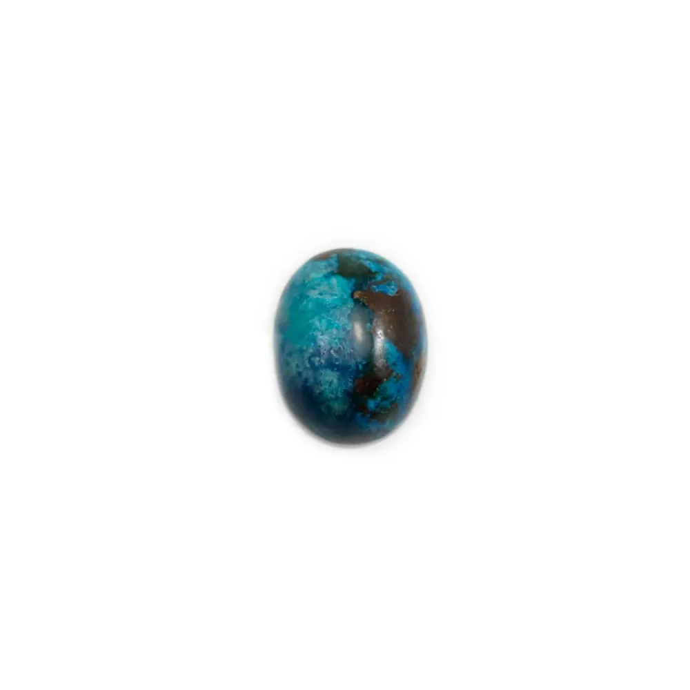 Cabochon chrysocolle,en forme de ovale 7x9mm x 1pc