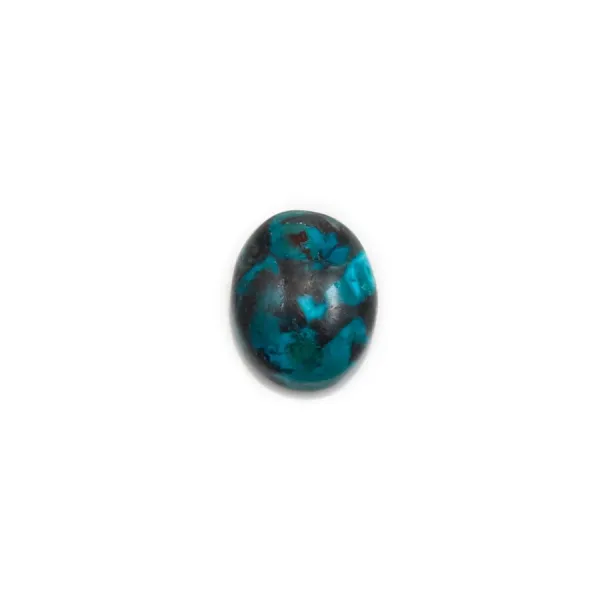 Cabochon chrysocolle,en forme de ovale 8x10mm x 1pc