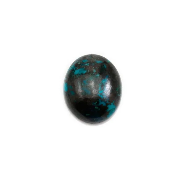 Cabochon chrysocolle,en forme de ovale 10x12mm x 1pc