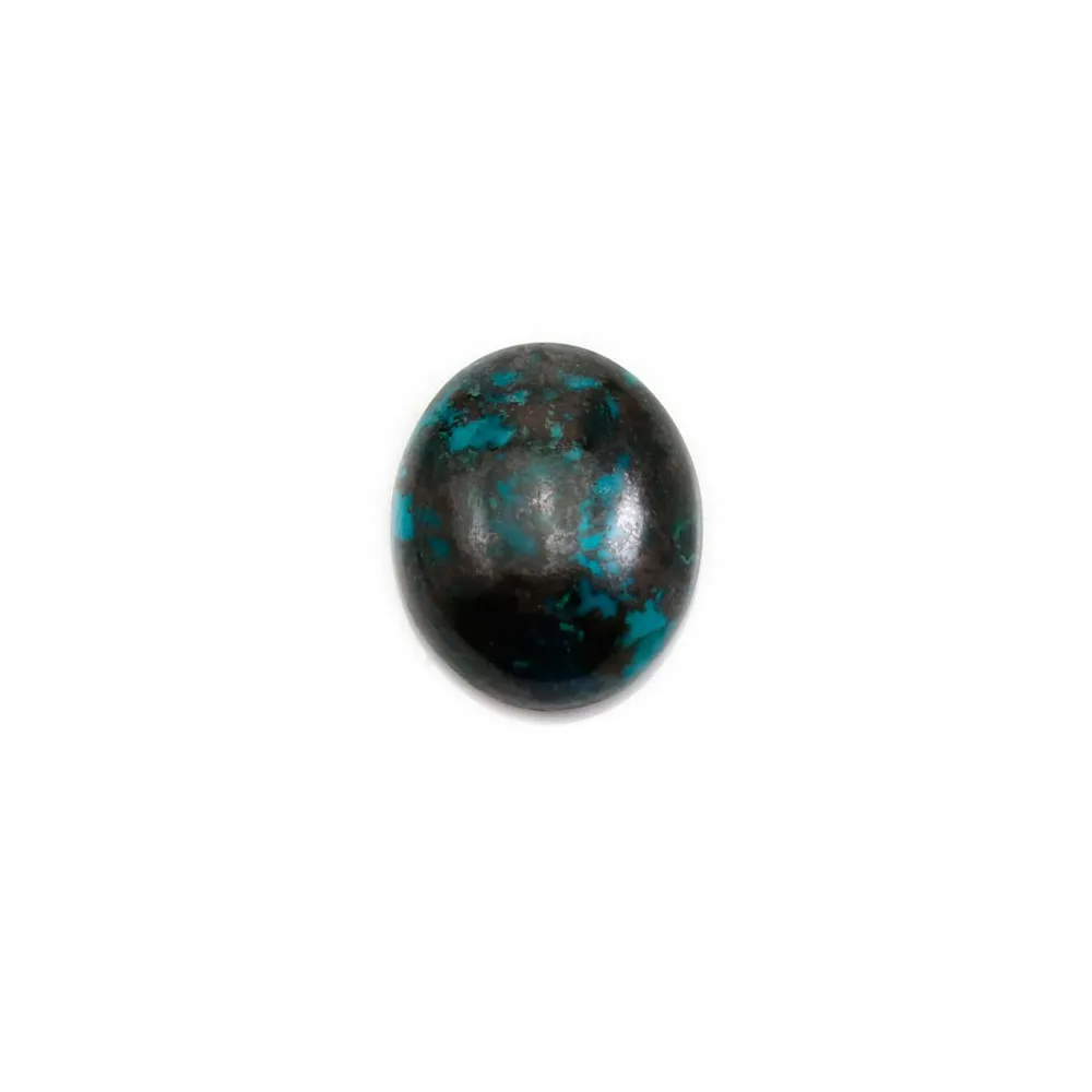 Cabochon chrysocolle,en forme de ovale 10x12mm x 1pc