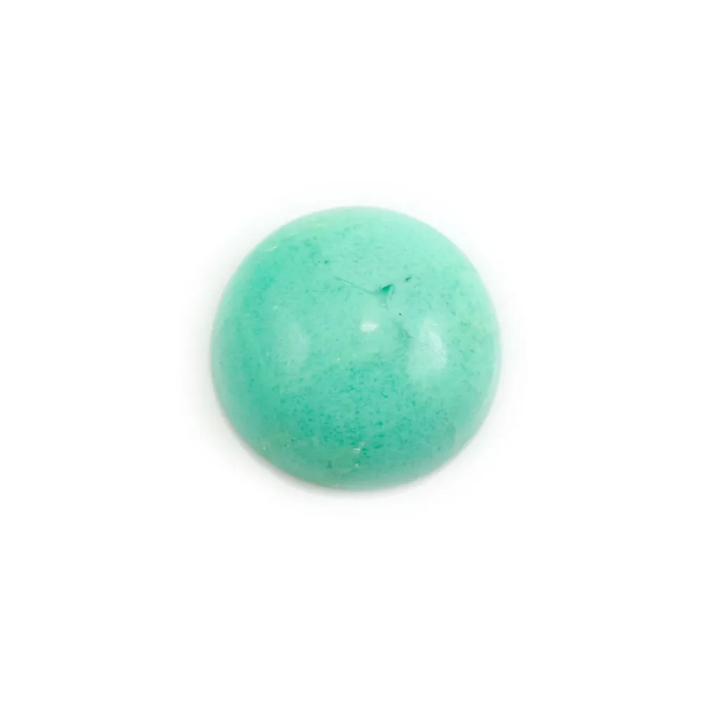 Cabochon de chrysoprase,de forme ronde,14mm x 1pc