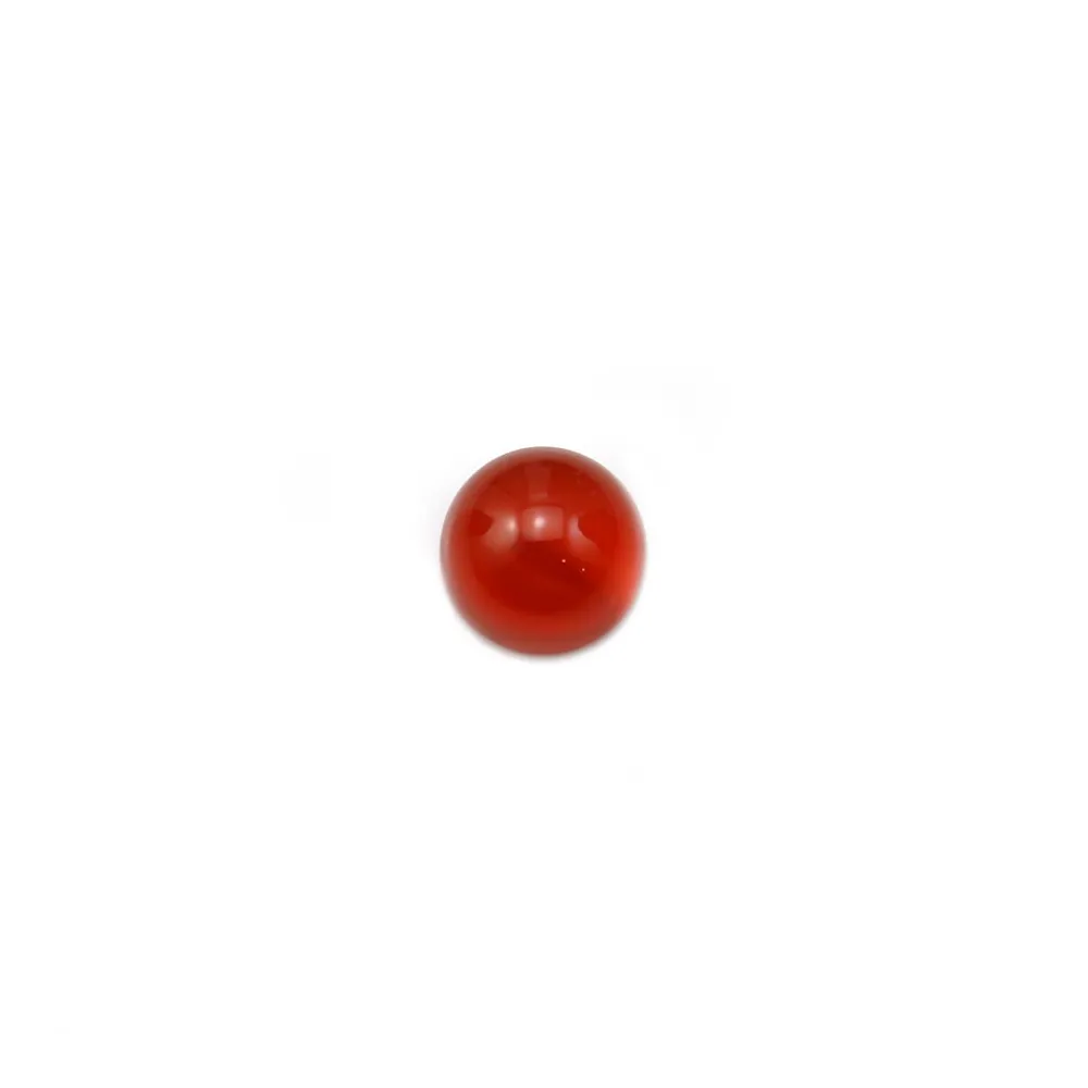 Cabochon cornaline ronde 6mm x 2pcs