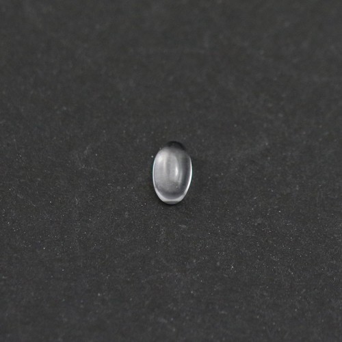 Cabochon of crystal rock, in oval shaped, 3x5mm x 4pcs