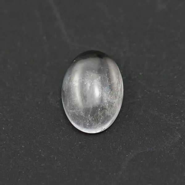 Cabochon of crystal rock, in oval-shaped, 10x14mm x 2pcs