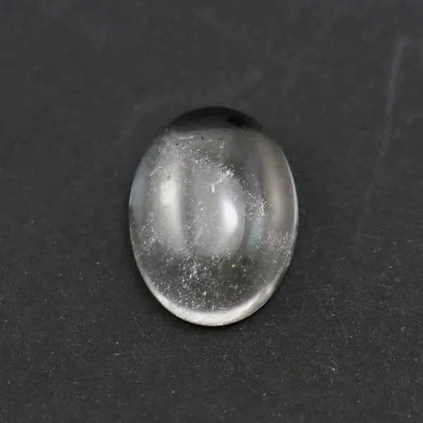 Cabochon de cristal de roche, de forme ovale, 12x16mm x 1pc
