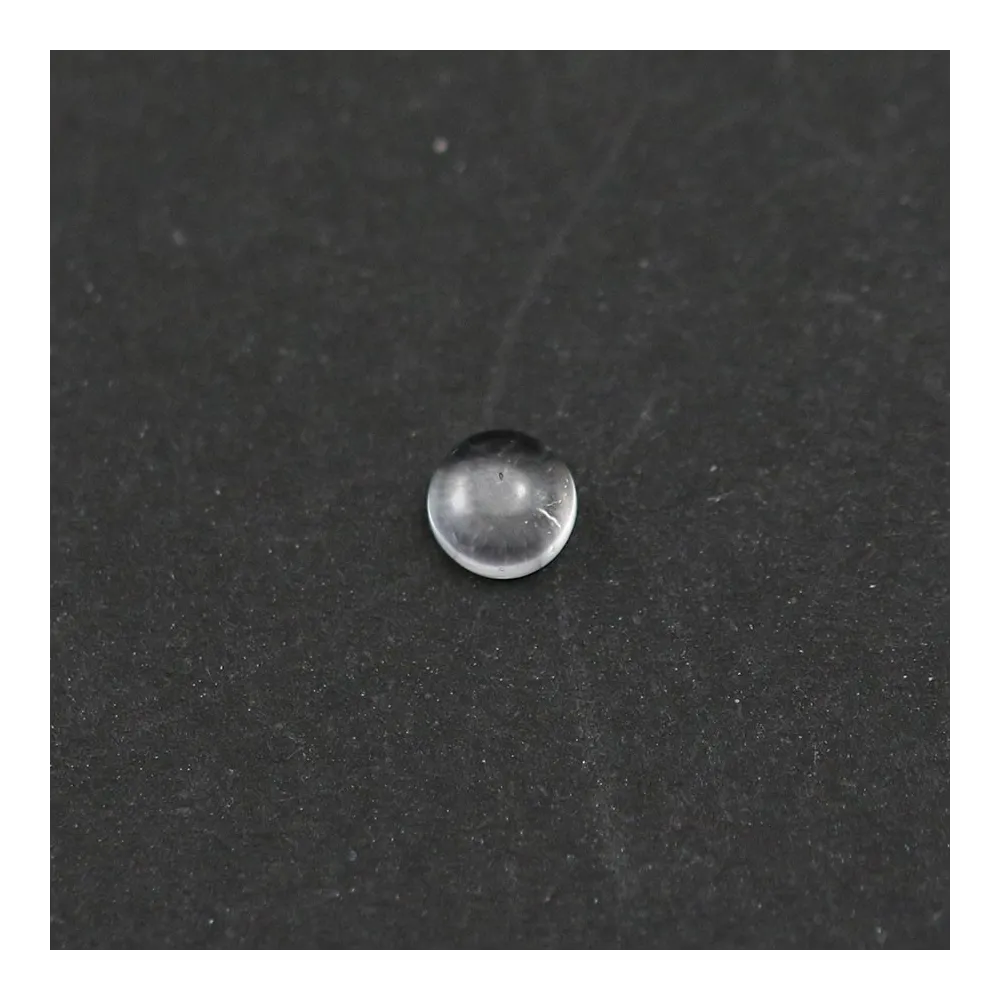 Cabochon cristal de roche rond-plat 4mm x 4pcs