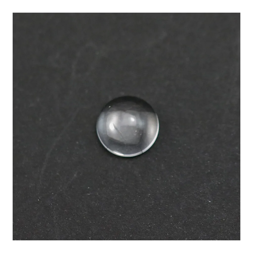 Cabochon cristal de roche rond-plat 8mm x 4pcs