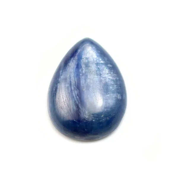 Cabochon cyanite goutte plate 15x20mm x 1pc