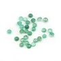 Cabochon d'émeraude de couleur verte, de forme ronde x1pc