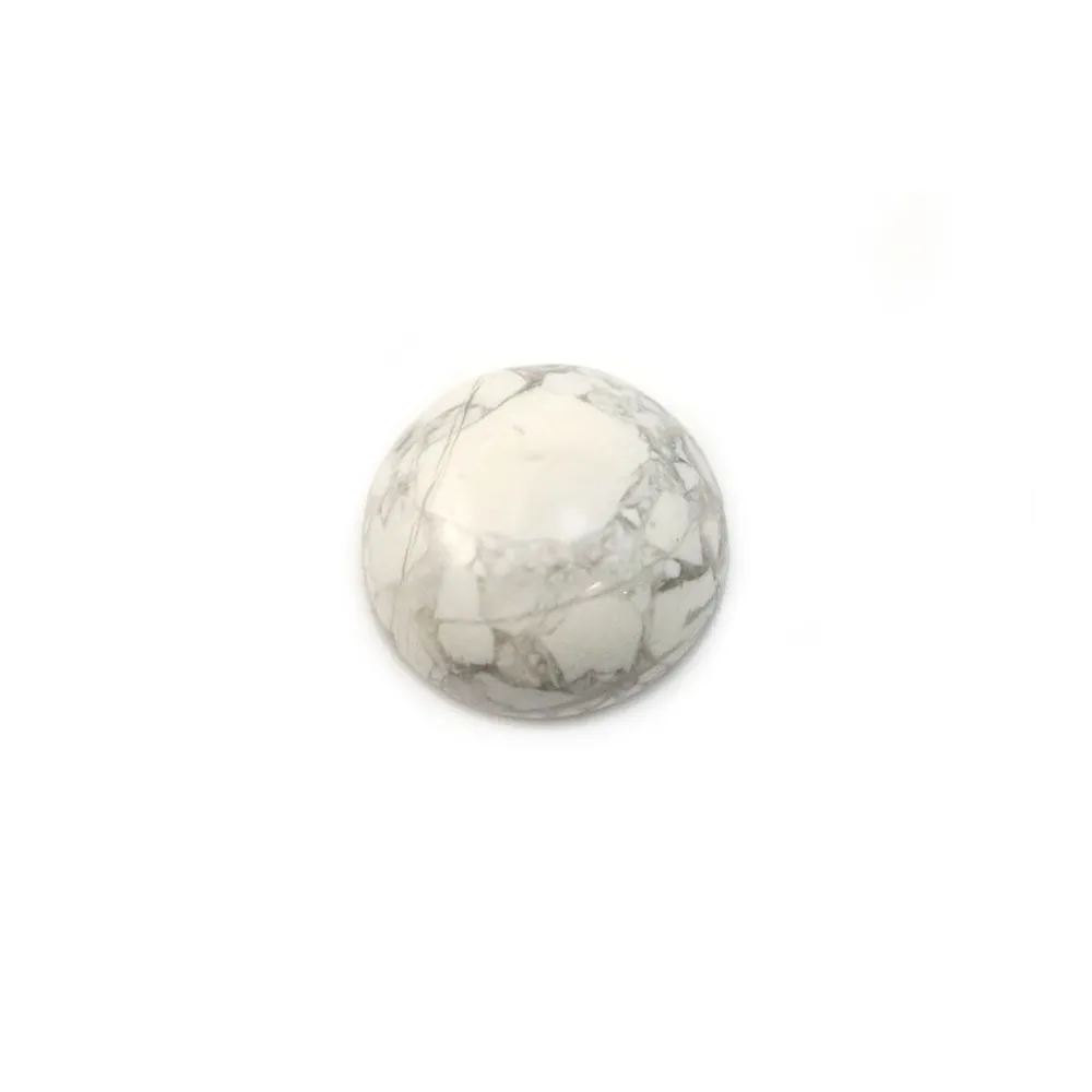 Cabochon howlite rond 12mm x 4pcs