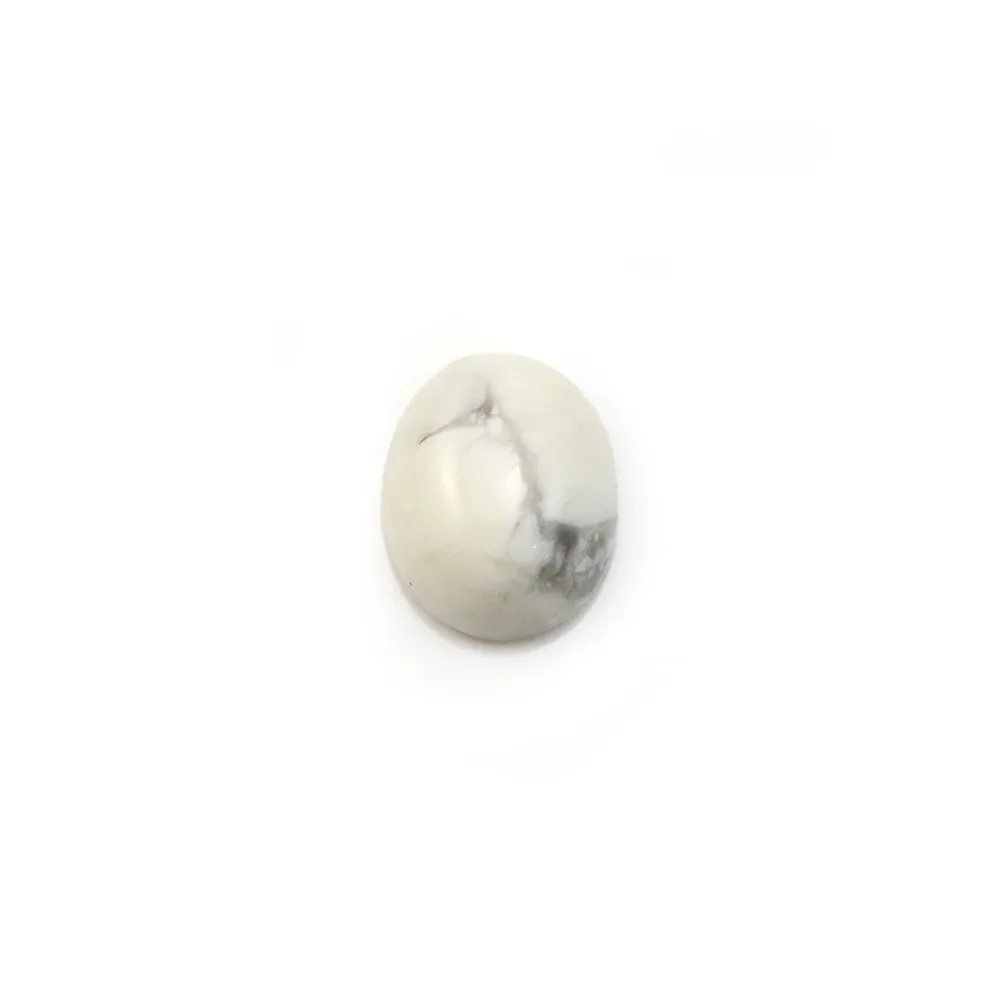 Cabochon howlite ovale 8x10mm x 2pcs