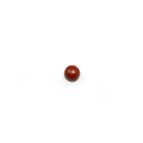 Cabochon de jaspe rouge, de forme ronde, 3mm x 4pcs