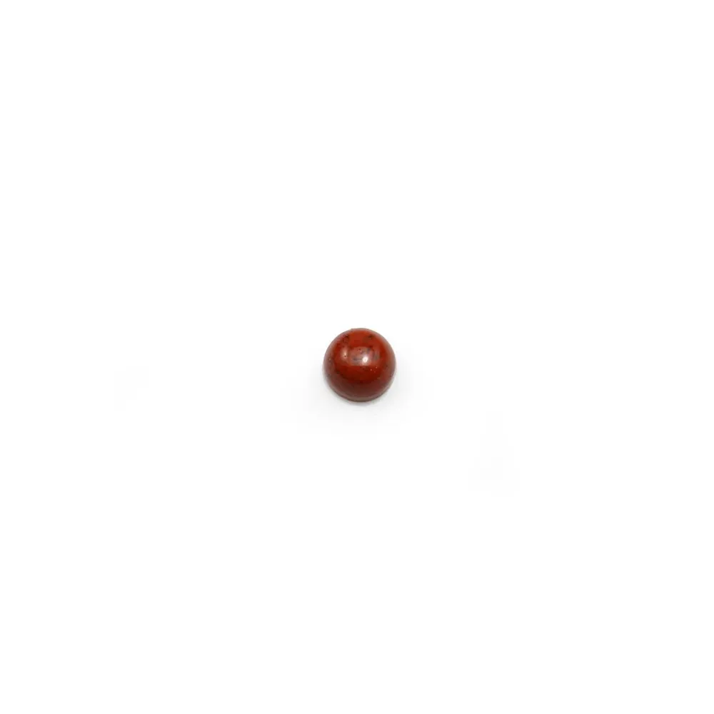 Red jasper cabochon, in round shape, 3mm x 4 pcs