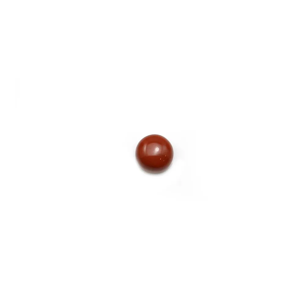 Cabochon de jaspe rouge, de forme ronde, 4mm x 4pcs