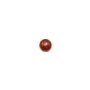 Red jasper cabochon, in round shape, 2mm x 4 pcs