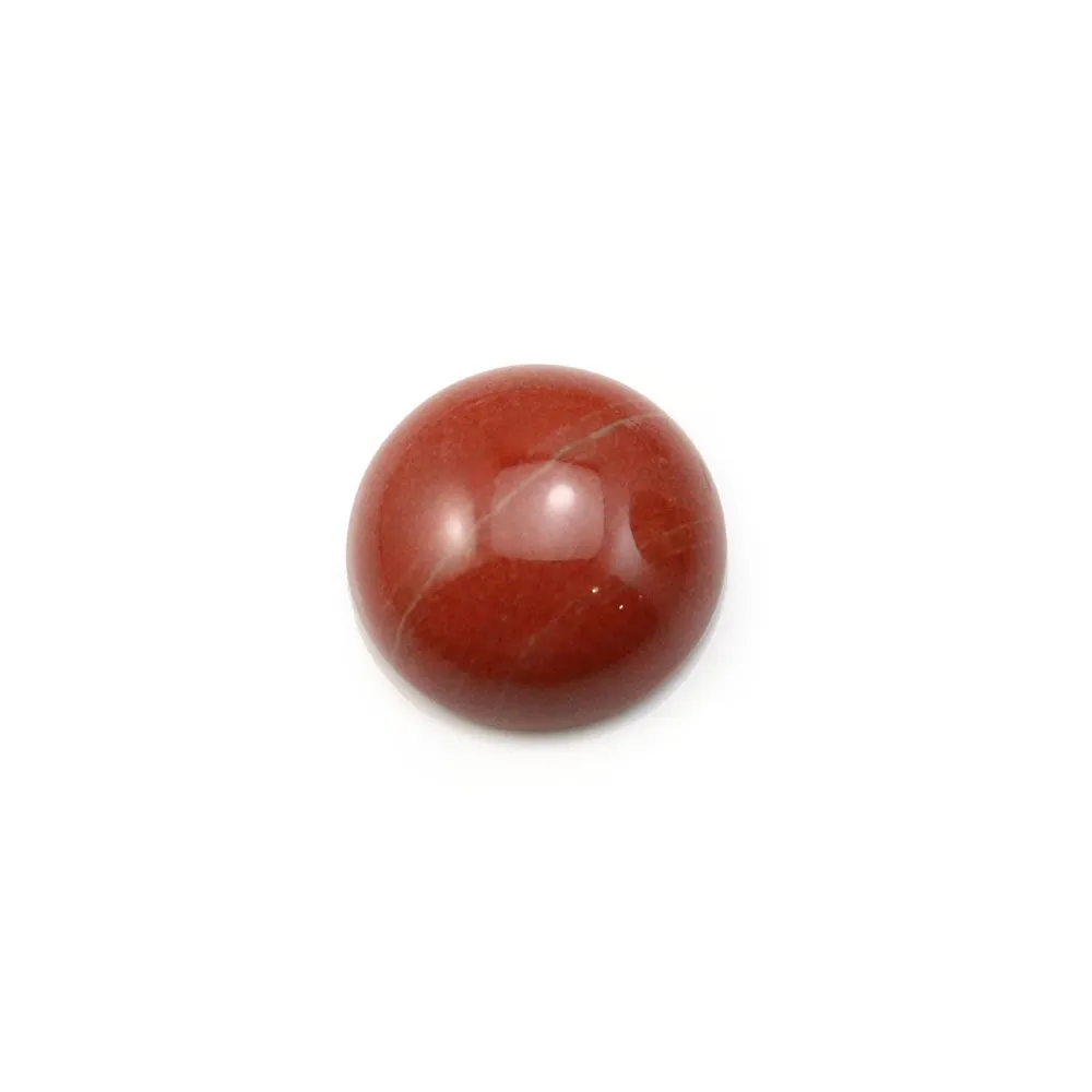 Cabochon de jaspe rouge, de forme ronde, 12mm x 2pcs