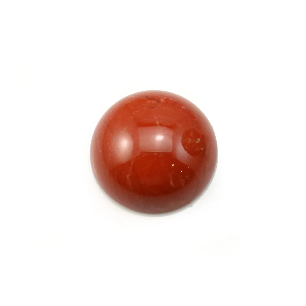 Red jasper cabochon, in round shape, 14mm x 2pcs