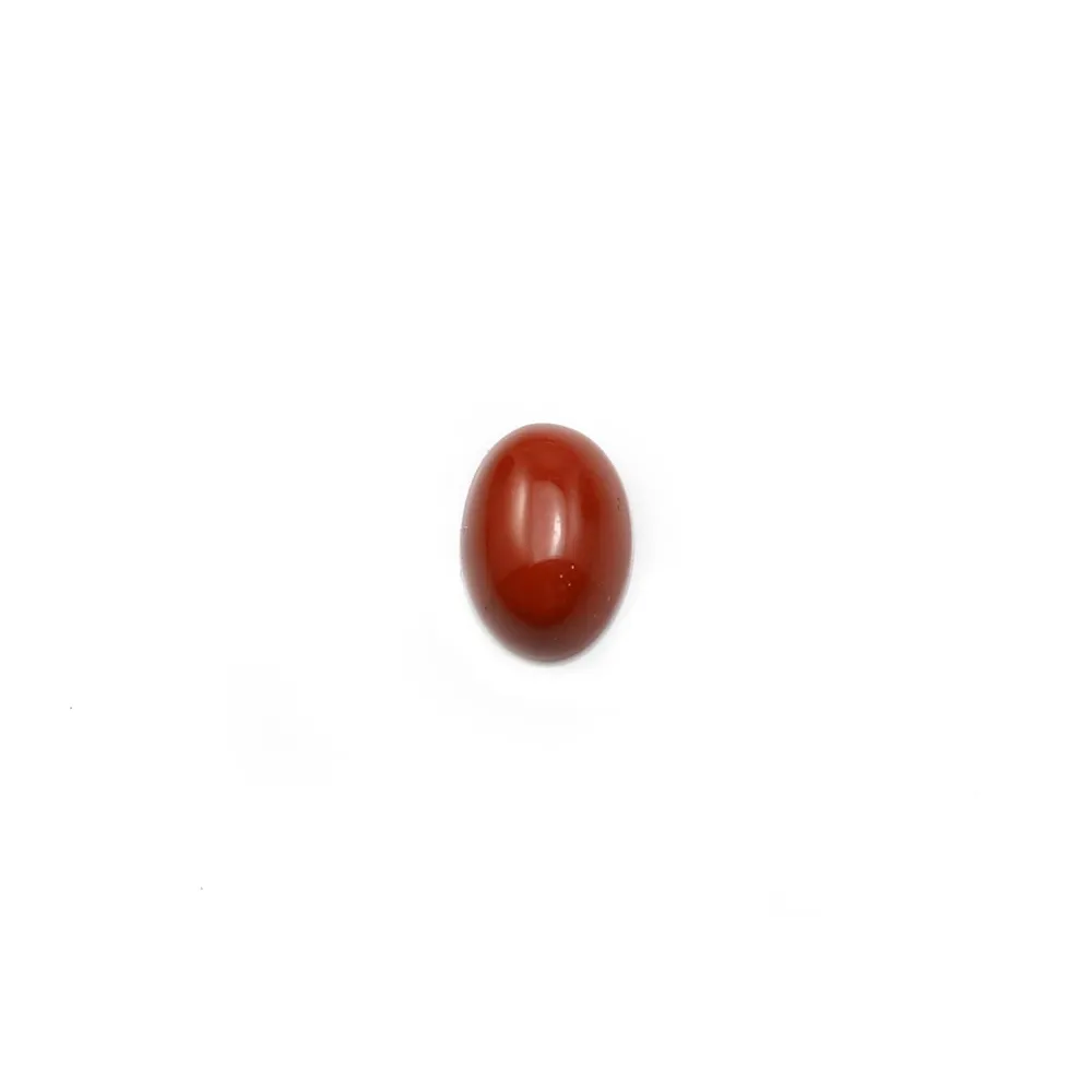 Cabochon de jaspe rouge, de forme ovale, 5 * 7mm x 4pcs