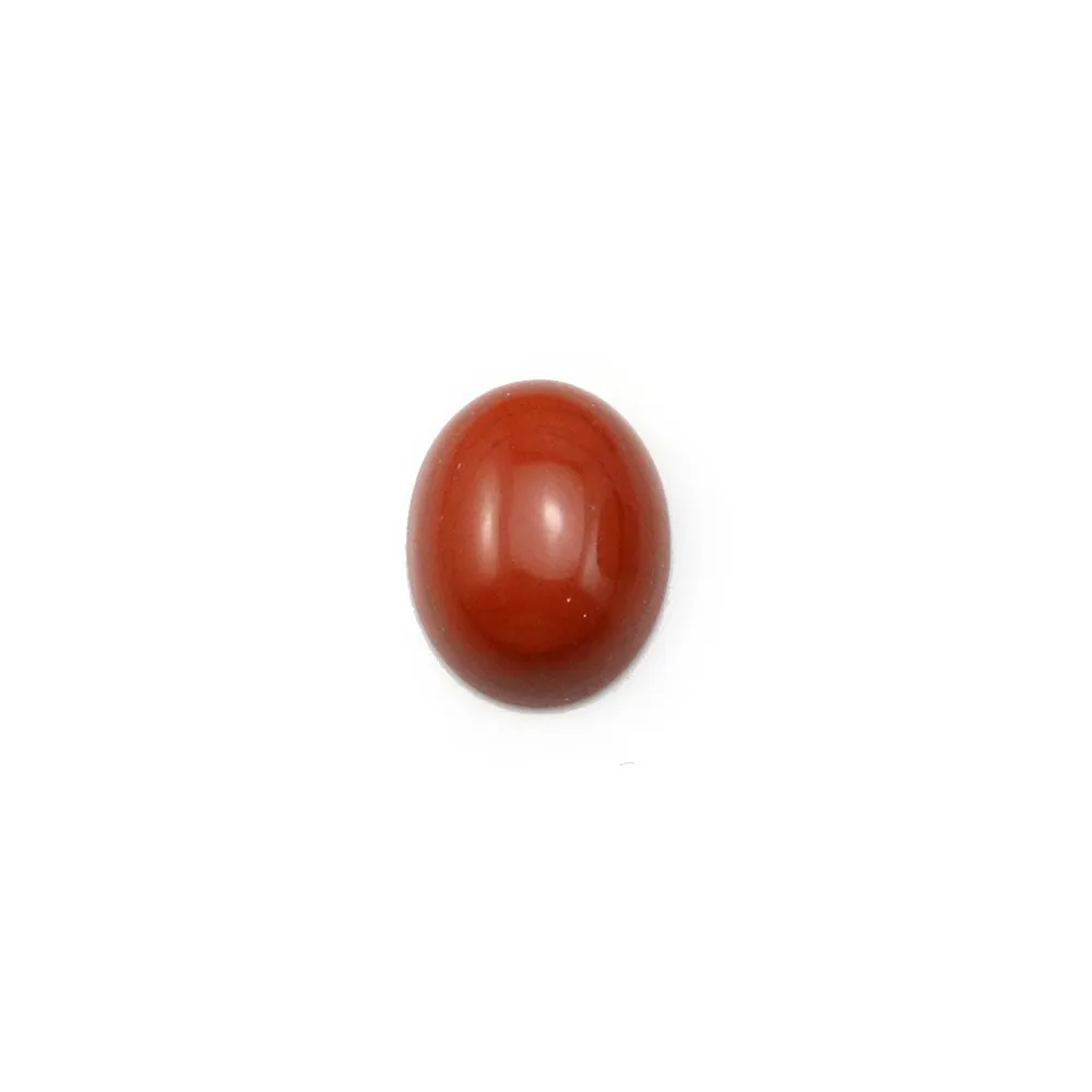 Cabochon de jaspe rouge, de forme ovale, 8 * 10mm x 4pcs
