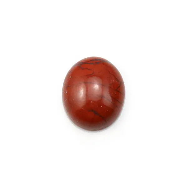 Cabochon de jaspe rouge, de forme ovale, 10 * 12mm x 4pcs
