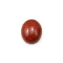 Cabochon de jaspe rouge, de forme ovale, 10 * 12mm x 4pcs