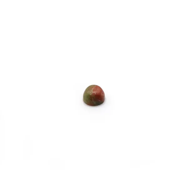 Cabochon d'unakite, de forme ronde, 3mm x 4pcs