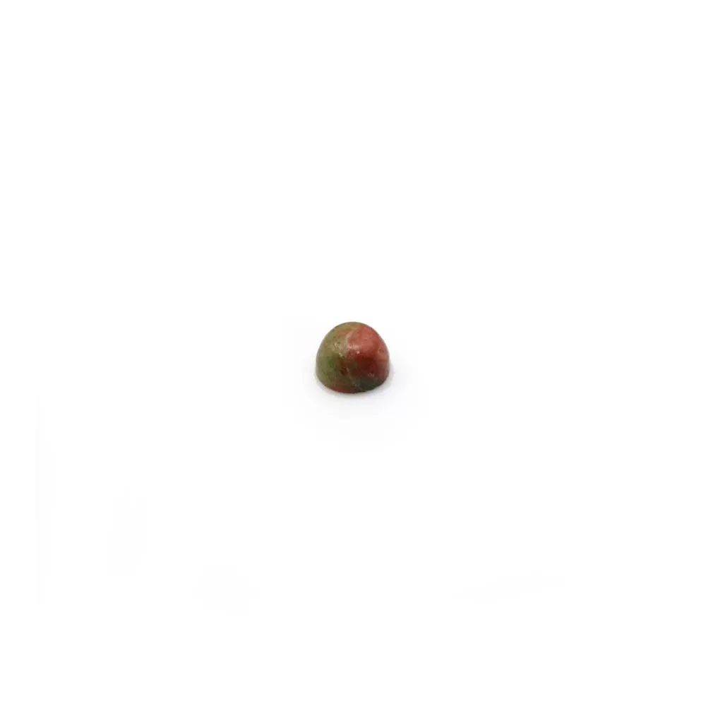 Cabochon d'unakite, de forme ronde, 3mm x 4pcs