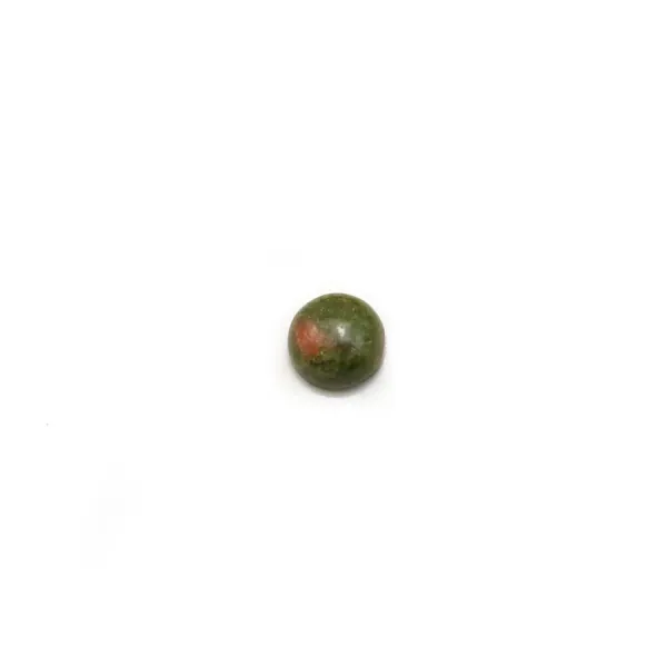 Cabochon d'unakite, de forme ronde, 4mm x 4pcs