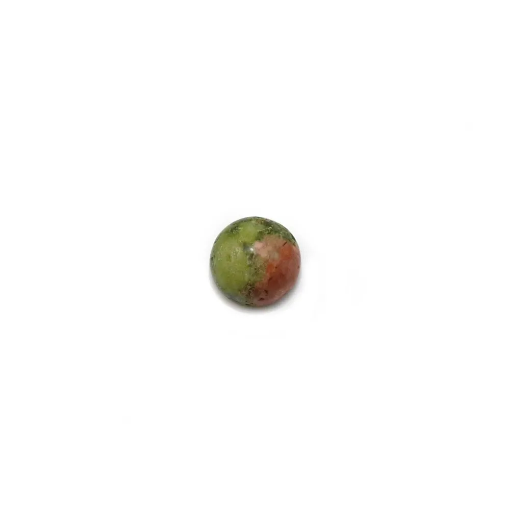 Cabochon d'unakite, de forme ronde, 6mm x 4pcs