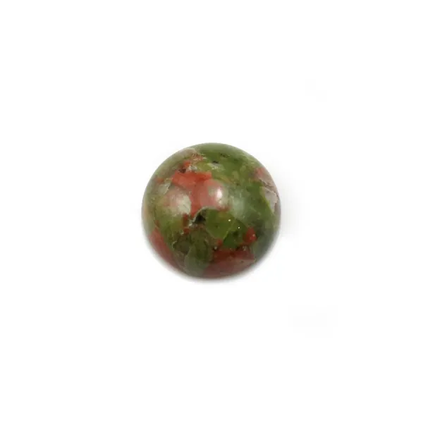 Cabochon d'unakite, de forme ronde, 10mm x 4pcs