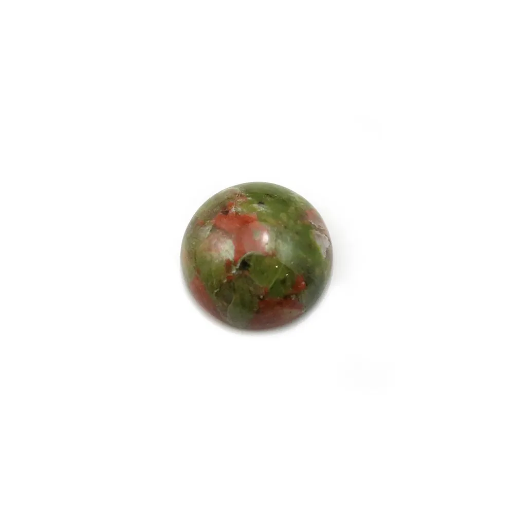 Cabochon d'unakite, de forme ronde, 10mm x 4pcs